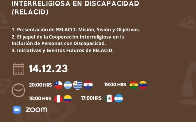 Lanzamiento de la Red Latinoamericana de Cooperación Interreligiosa en Discapacidad (RELACID)